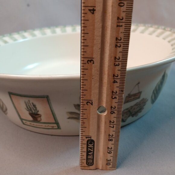 Pfaltzgraff 9" Round Vegetable Bowl Naturewood Stoneware Vintage 1997 Garden - Picture 8 of 8